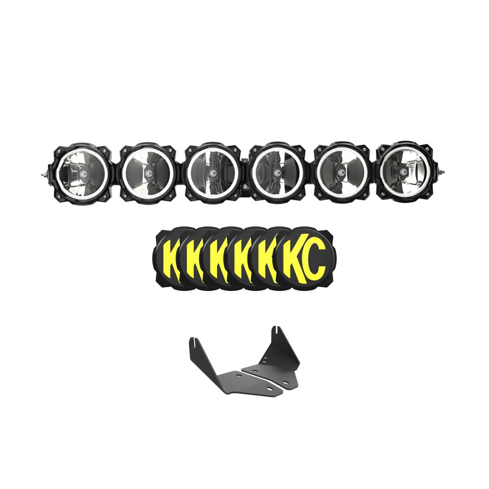KC HiLiTES Polaris RZR Light Bar Kit - 39" Pro6 Gravity LED - 6-Light - Light Bar System - 120W Combo Beam