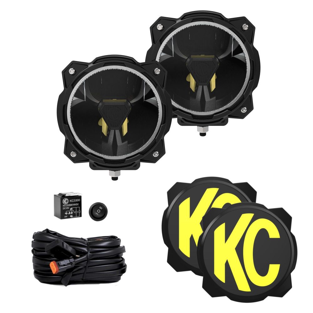 KC HiLiTES Gravity Titan 6" LED - Pair Pack - Wide-40 Beam 91403