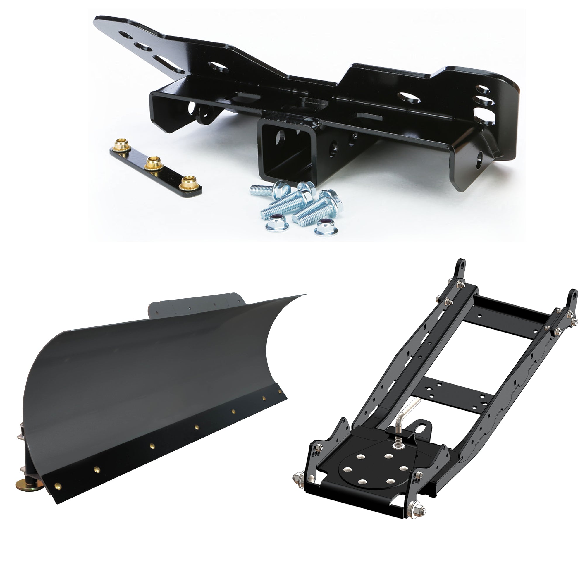 KFI UTV Snow Plow Kit For Polaris Ranger ETX Midsize 2015-2016-60" Steel Blade - 105060
