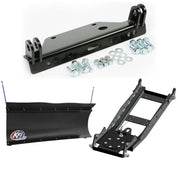KFI UTV Snow Plow Kit With Glacier Adapter For Kawasaki Mule 4000 KAF620P 2x4 2009-2023-60" Pro-Poly Blade - 105860