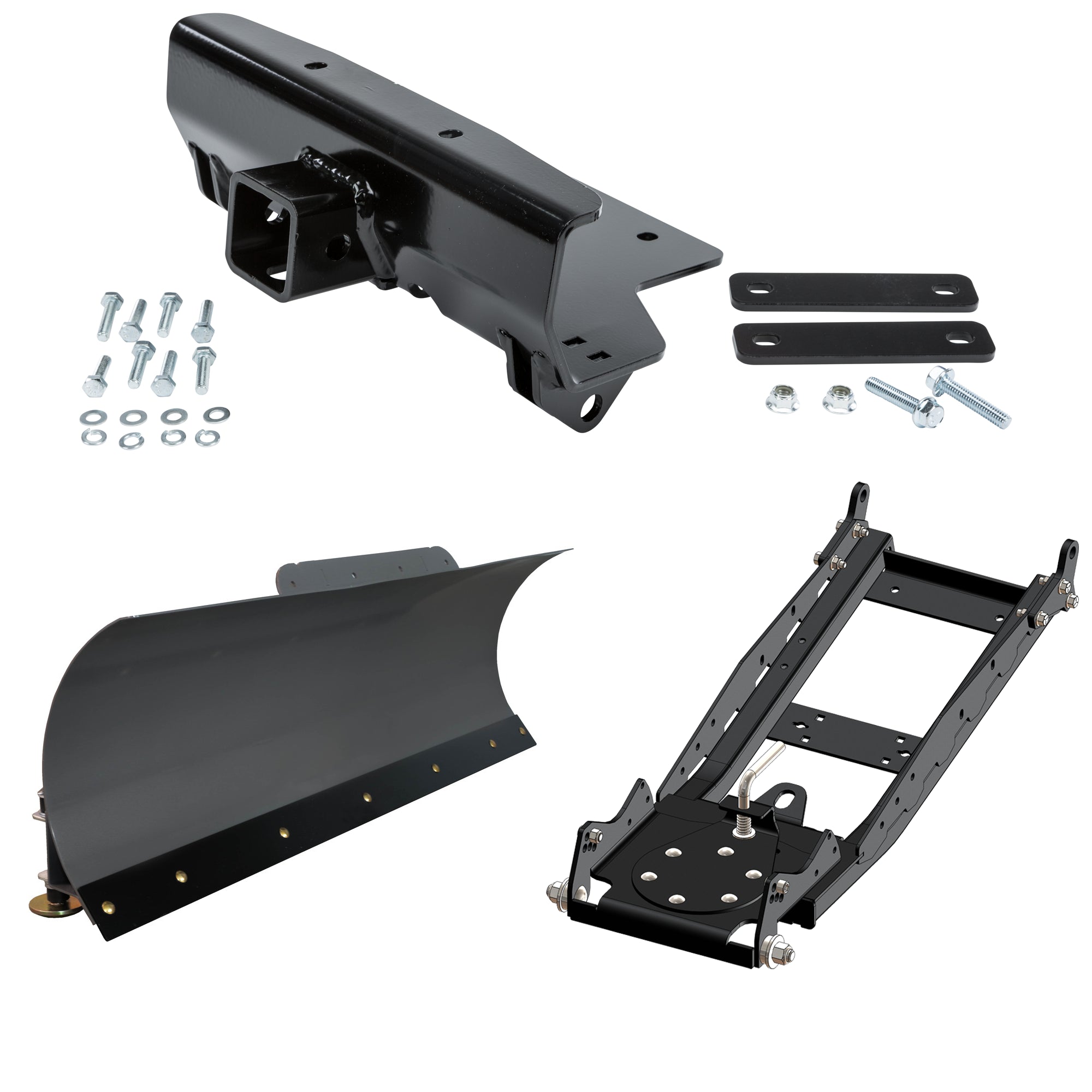 KFI UTV Snow Plow Kit For Kawasaki Mule PROMX KAF700 EPS 2019-2023-60" Steel Blade - 105060