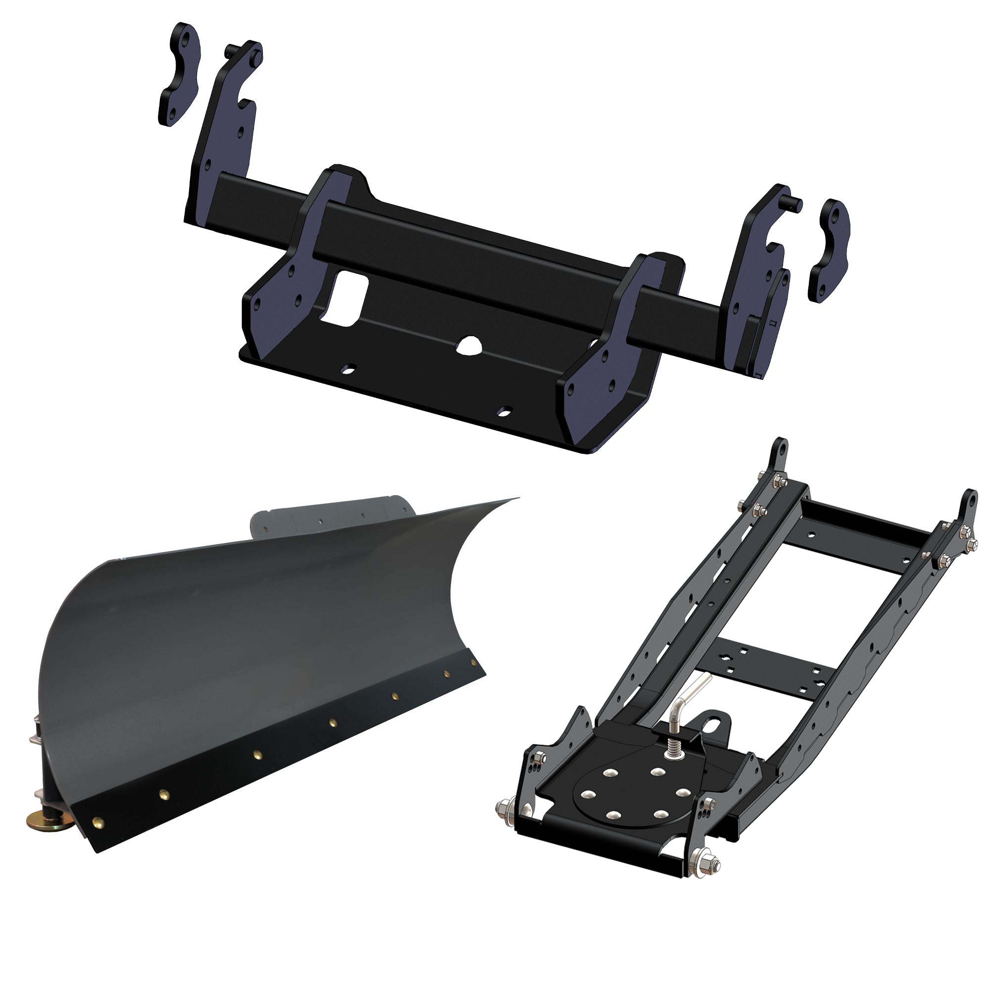 KFI UTV Snow Plow Kit With Glacier Mount For Polaris Ranger Crew XP 1000 2019-2023-60" Steel Blade - 105060