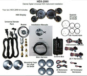 Dakota Digital 6-Piece Round HDX Analog Universal Gauge kit HDX-2060