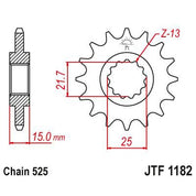 JT Sprockets Front Steel Sprocket 15 Tooth 15T 525 Chain JTF1182.15