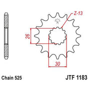 JT Sprockets Front Steel Sprocket 17 Tooth 17T 525 Chain JTF1183.17