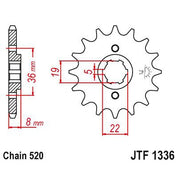 JT Sprockets Front Steel Sprocket 12 Tooth 12T 520 Chain JTF1336.12