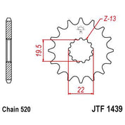 JT Sprockets Front Steel Sprocket 13 Tooth 13T 520 Chain JTF1439.13