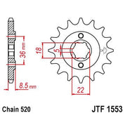 JT Sprockets Front Steel Sprocket 15 Tooth 15T 520 Chain JTF1553.15