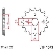 JT Sprockets Front Steel Sprocket 13 Tooth 13T 420 Chain JTF1573.13