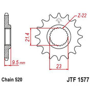JT Sprockets Front Steel Sprocket 15 Tooth 15T 520 Chain JTF1577.15