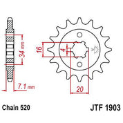 JT Sprockets Front Steel Sprocket 14 Tooth 14T 520 Chain JTF1903.14