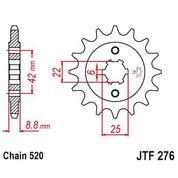 JT Sprockets Front Steel Sprocket 16 Tooth 16T 520 Chain JTF276.16