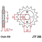 JT Sprockets Front Steel Countershaft Sprocket 17 Tooth 17T 530 Chain JTF288.17