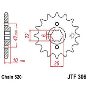 JT Sprockets Front Steel Sprocket 15 Tooth 15T 520 Chain JTF306.15