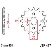 JT Sprockets Front Steel Sprocket 15 Tooth 15T 428 Chain JTF417.15