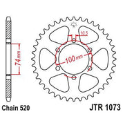 JT Sprockets Rear Steel Sprocket 46 Tooth 46T 520 Chain JTR1073.46