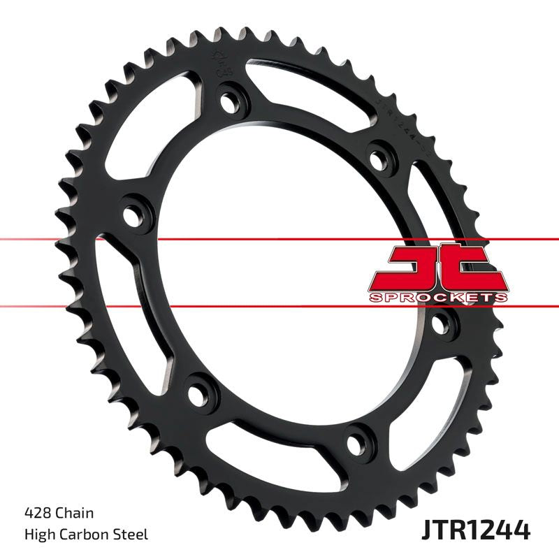 JT Sprockets Rear Steel Sprocket 52 Tooth 52T 428 Chain JTR1244.52