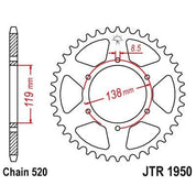 JT Sprockets Rear Steel Sprocket 48 Tooth 48T 520 Chain JTR1950.48