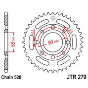 JT Sprockets Rear Steel Sprocket 39 Tooth 39T 520 Chain JTR279.39
