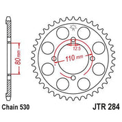 JT Sprockets Rear Steel Sprocket 45 Tooth 45T 530 Chain JTR284.45
