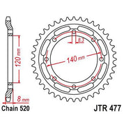 JT Sprockets Rear Steel Sprocket 45 Tooth 45T 520 Chain JTR477.45