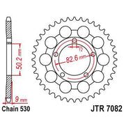 JT Sprockets Rear Steel Sprocket 48 Tooth 48T 530 Chain JTR7082.48