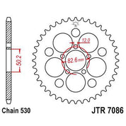 JT Sprockets Rear Steel Sprocket 48 Tooth 48T 530 Chain JTR7086.48Z