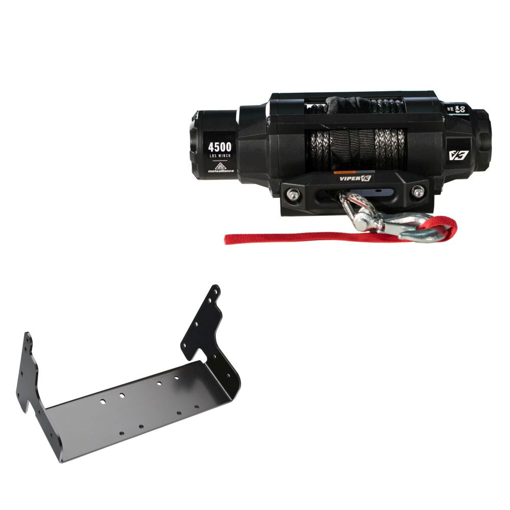 Viper 4500lbs V3 Winch Black Rope With Mount For Polaris Sportsman 500 1996-2008
