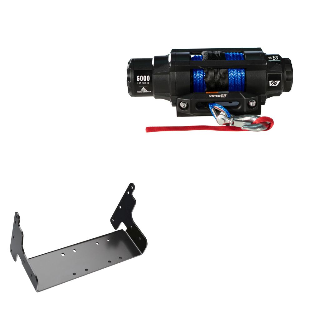 Viper 6000lbs V3 Winch Blue Rope With Mount For Polaris Xplorer 500 1997-1998