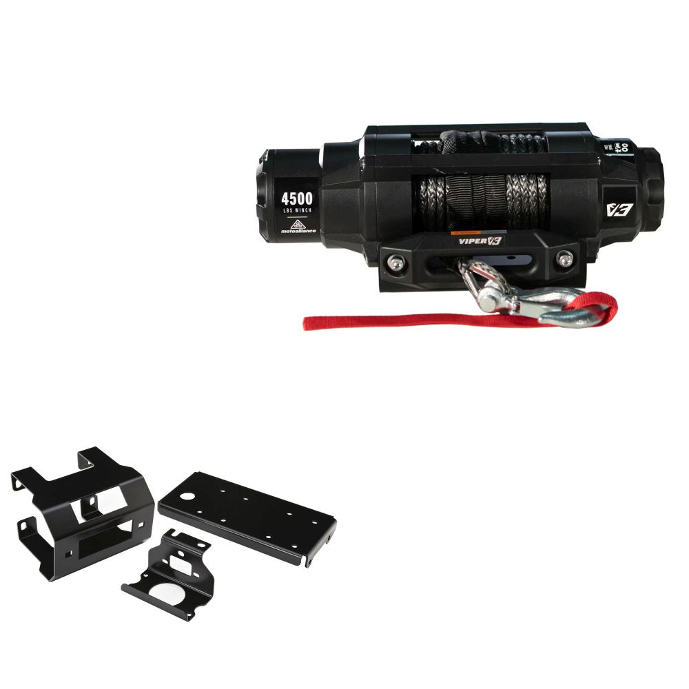 Viper 4500lbs V3 Winch Black Rope With Mount For Polaris Sportsman 90 2004