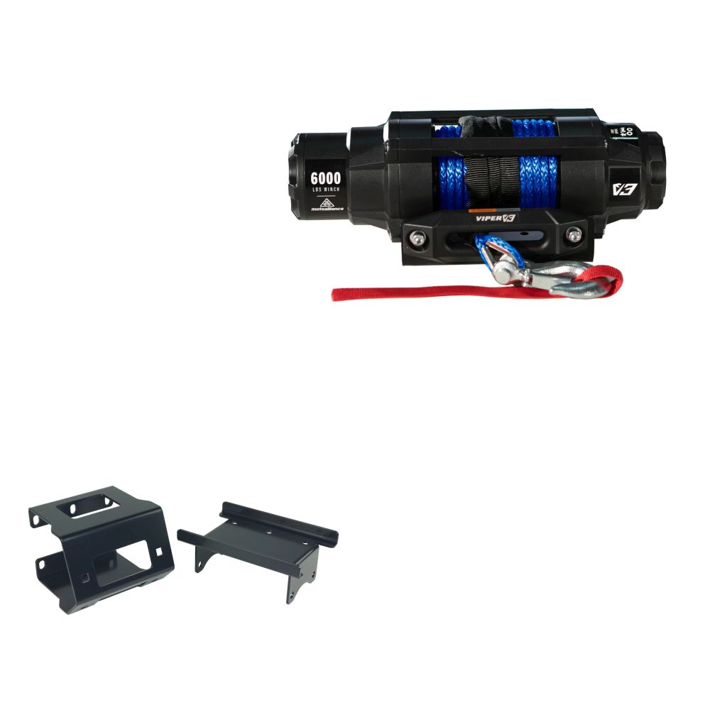 Viper 6000lbs V3 Winch Blue Rope With Mount For Polaris Sportsman Touring 850 2010-2014