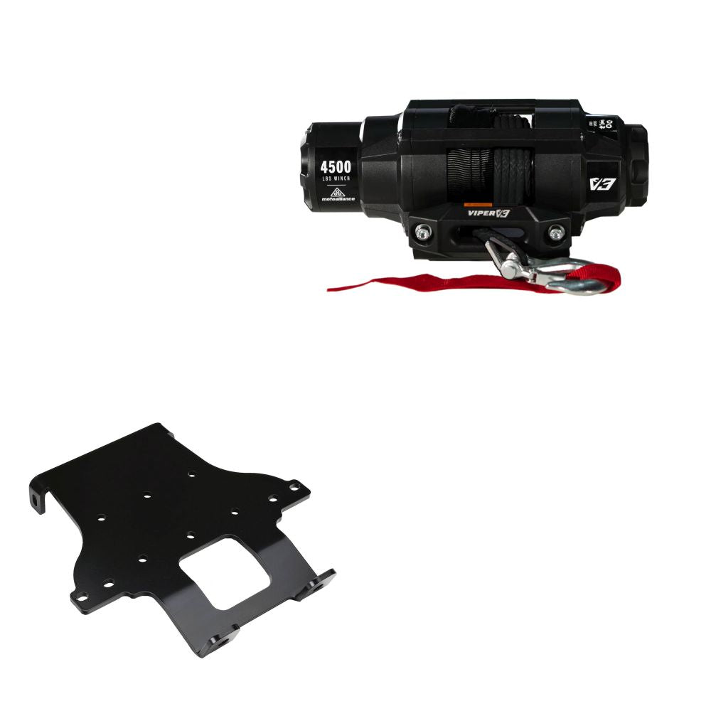 Viper 4500lbs V3 Winch Black Rope With Mount For Honda Rincon 650 2003-2005