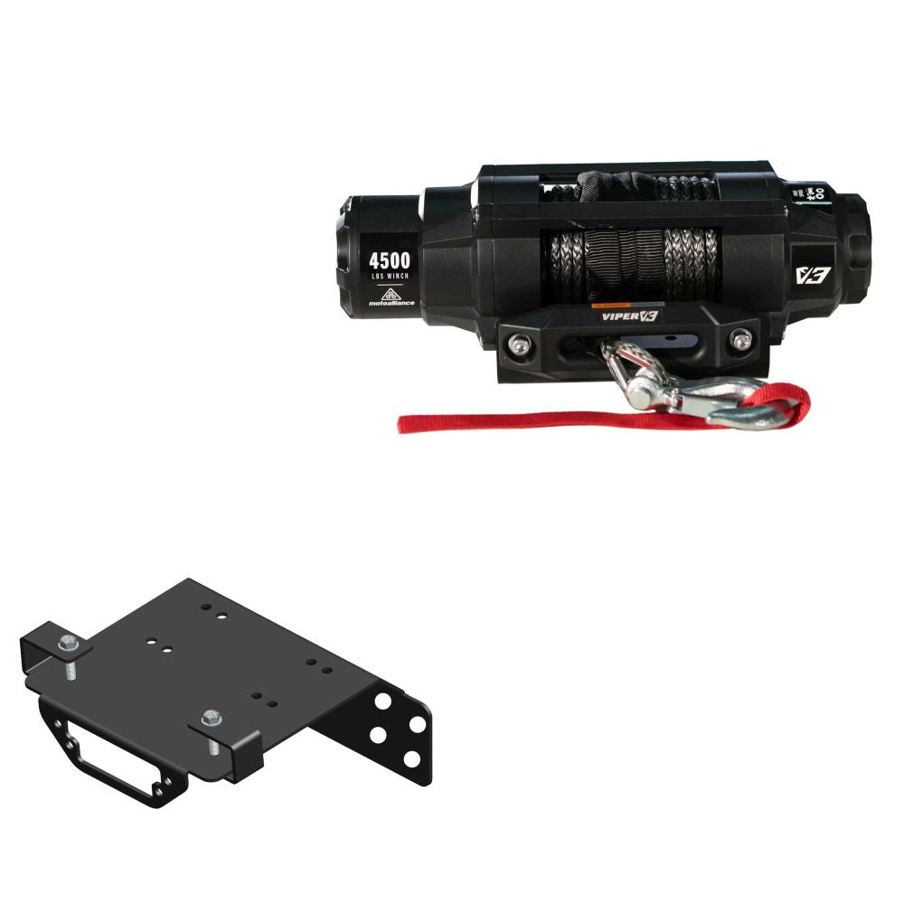 Viper 4500lbs V3 Winch Black Rope With Mount For Honda Talon 1000R 2019-2020