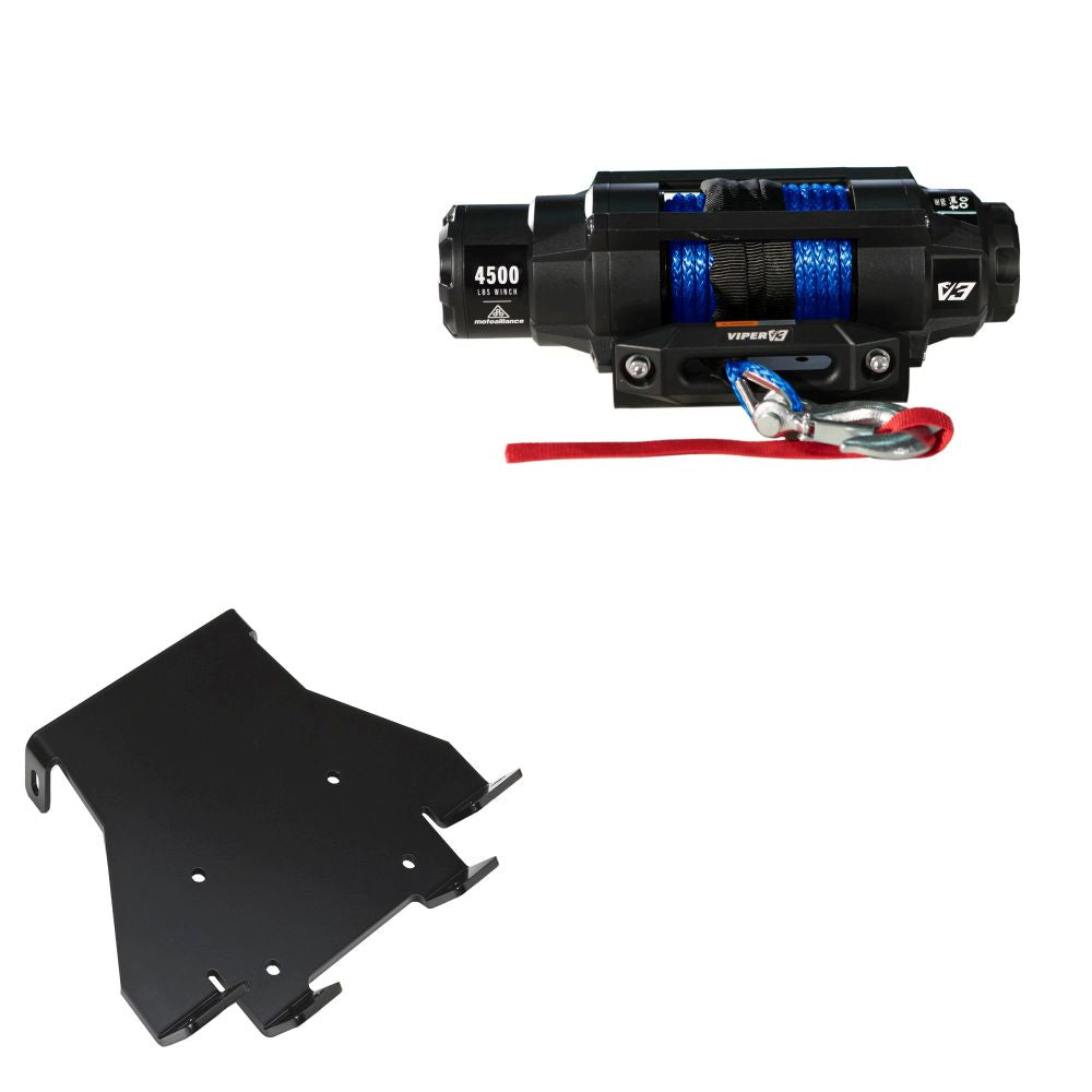 Viper 4500lbs V3 Winch Blue Rope With Mount For Honda Foreman 500 2007-2009