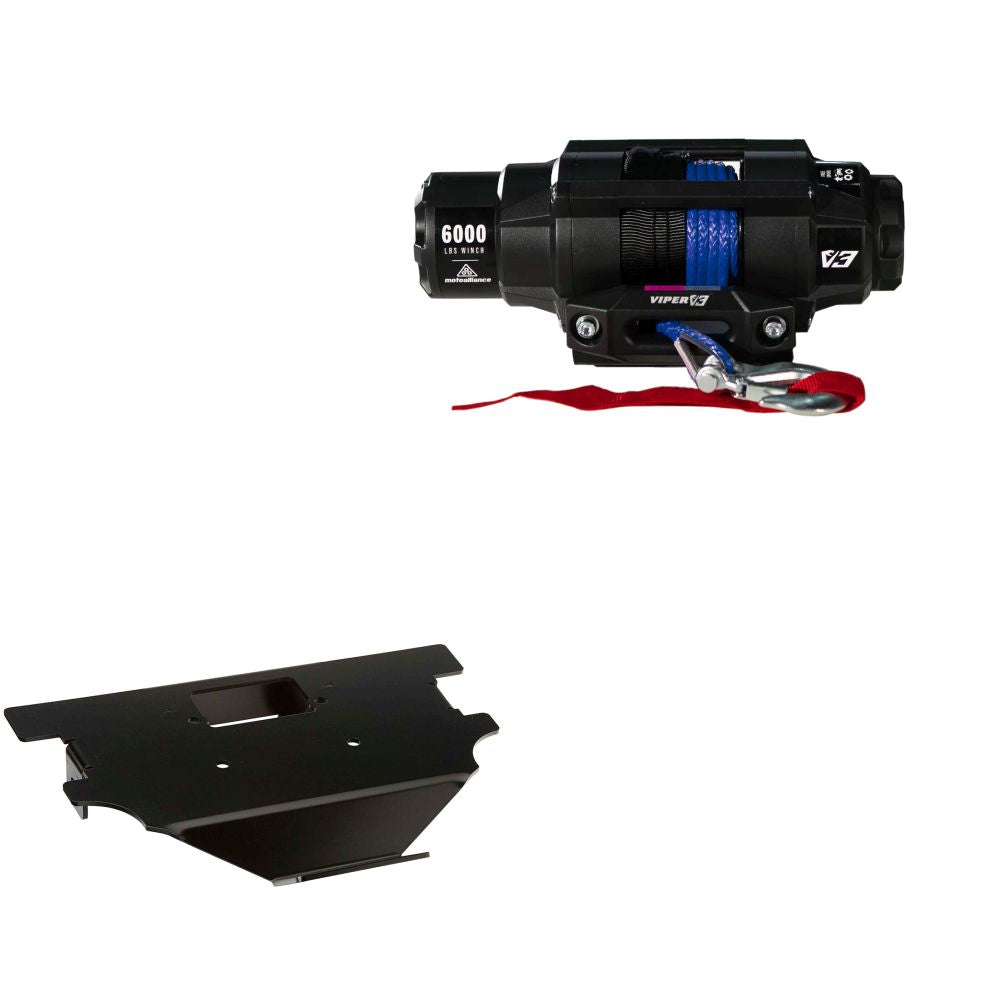 Viper 6000lbs V3 Winch Blue Rope With Mount For Honda Big Red 700 2009-2013