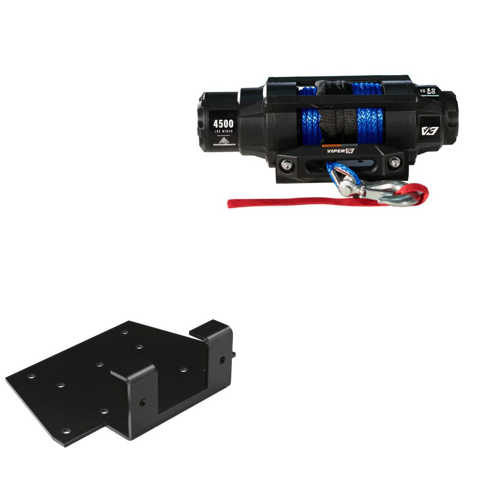Viper 4500lbs V3 Winch Blue Rope With Mount For Yamaha Big Bear 400 2002-2006