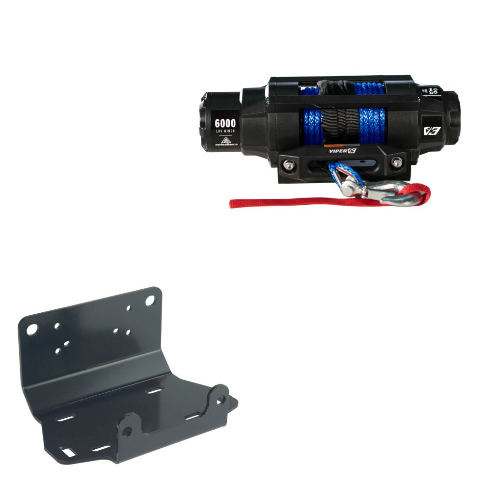Viper 6000lbs V3 Winch Blue Rope With Mount For Yamaha Grizzly 700 2016-2020
