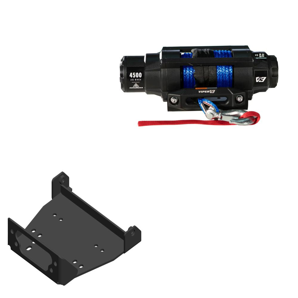Viper 4500lbs V3 Winch Blue Rope With Mount For Yamaha Viking 700 2014-2019