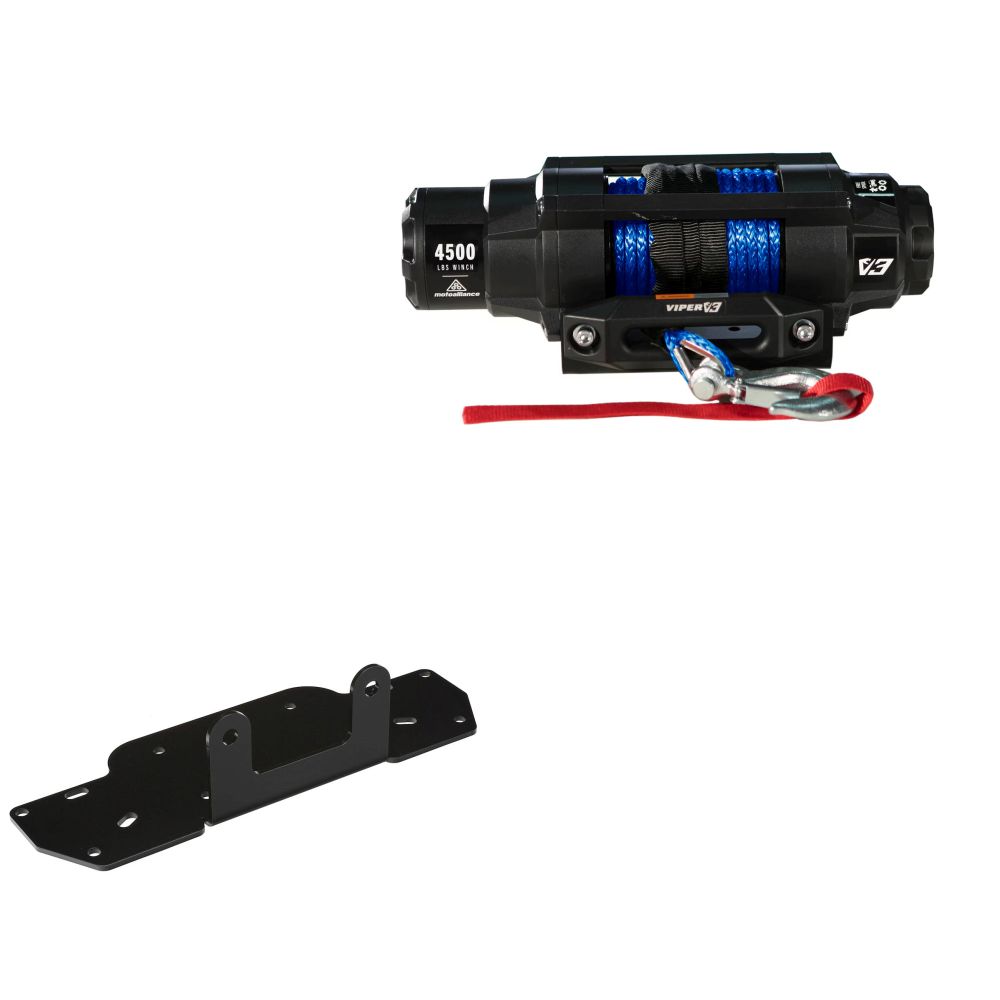 Viper 4500lbs V3 Winch Blue Rope With Mount For Kawasaki Prairie 360 2002-2013