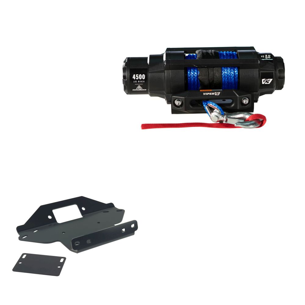 Viper 4500lbs V3 Winch Blue Rope With Mount For Kawasaki Brute Force 650 2005-2013