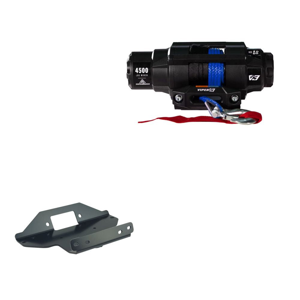 Viper 4500lbs V3 Winch Blue Rope With Mount For Kawasaki Brute Force 750 2005-2020