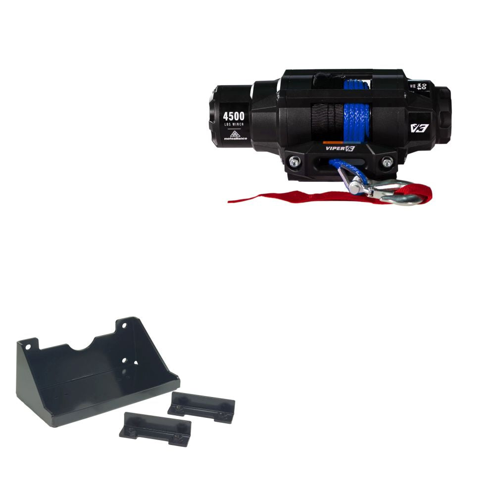 Viper 4500lbs V3 Winch Blue Rope With Mount For Kawasaki Mule PROFXR 2018-2020