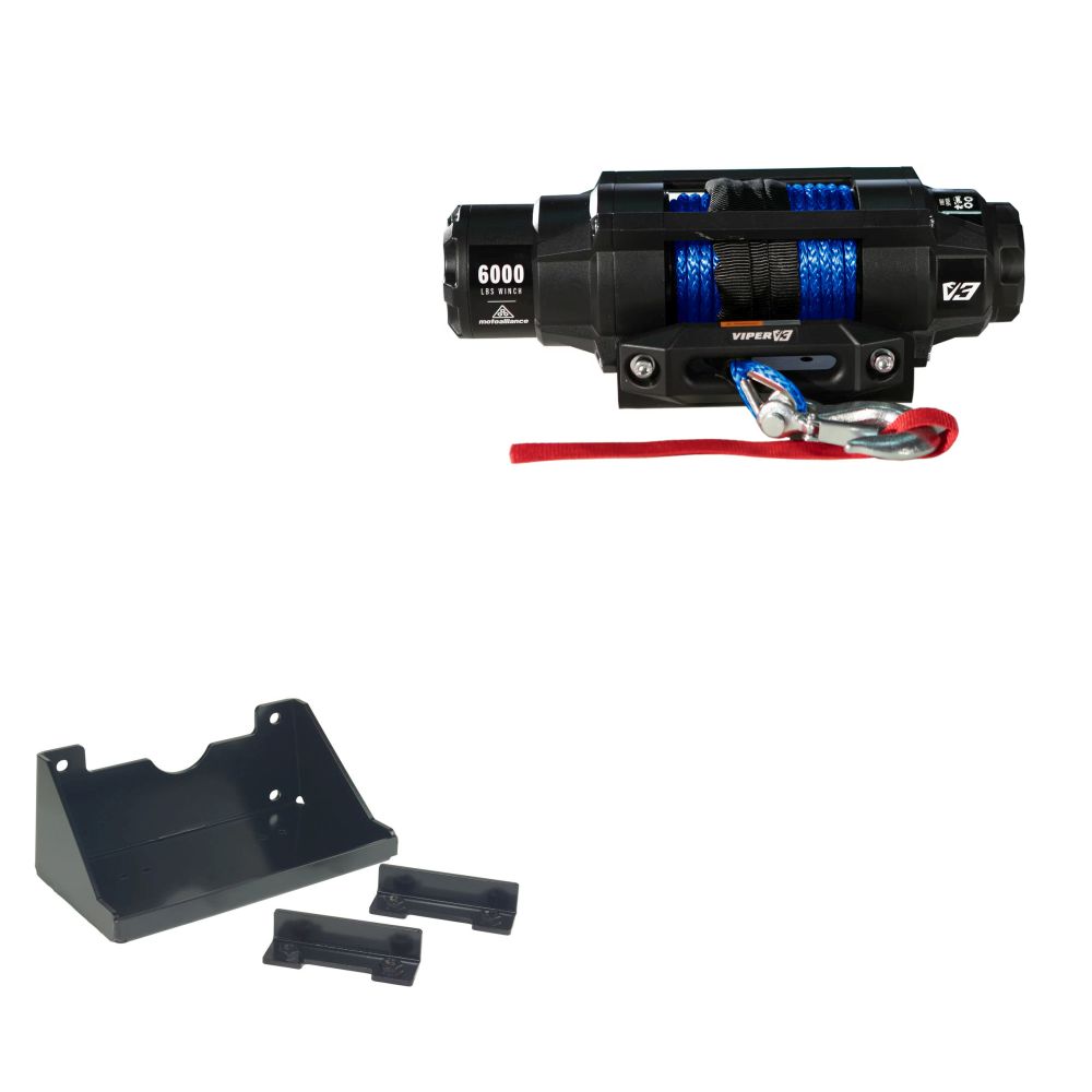 Viper 6000lbs V3 Winch Blue Rope With Mount For Kawasaki Mule PROFXR 2018-2020