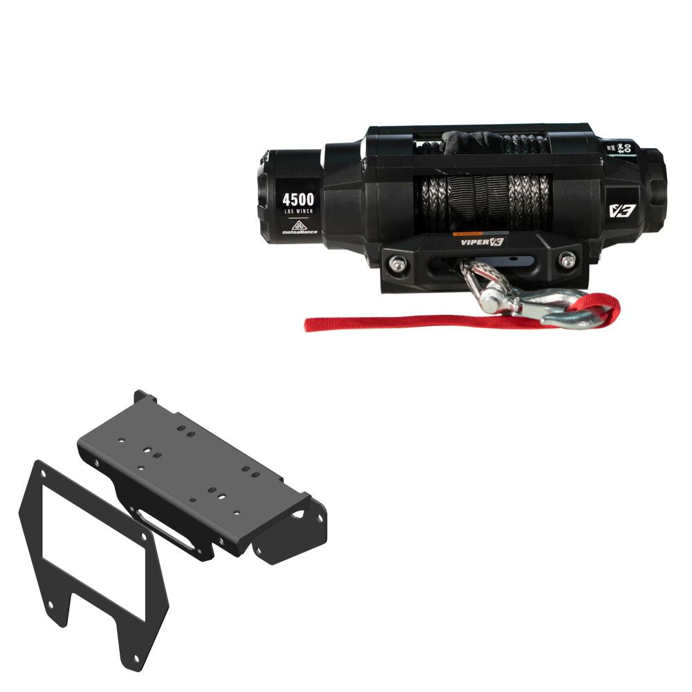 Viper 4500lbs V3 Winch Black Rope With Mount For Polaris RZR Pro XP 2020-2022