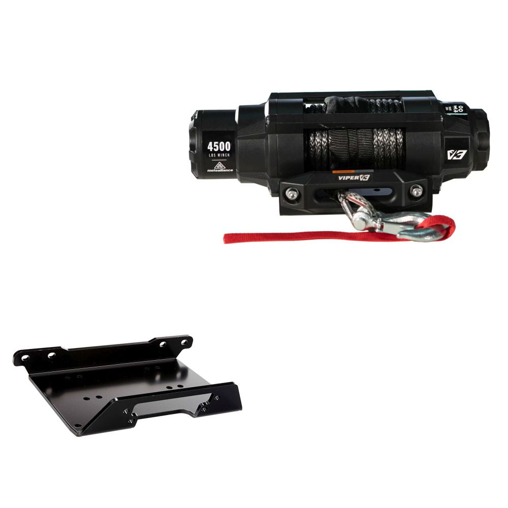 Viper 4500lbs V3 Winch Black Rope With Mount For Can-Am Maverick Max 1000R 2013-2018
