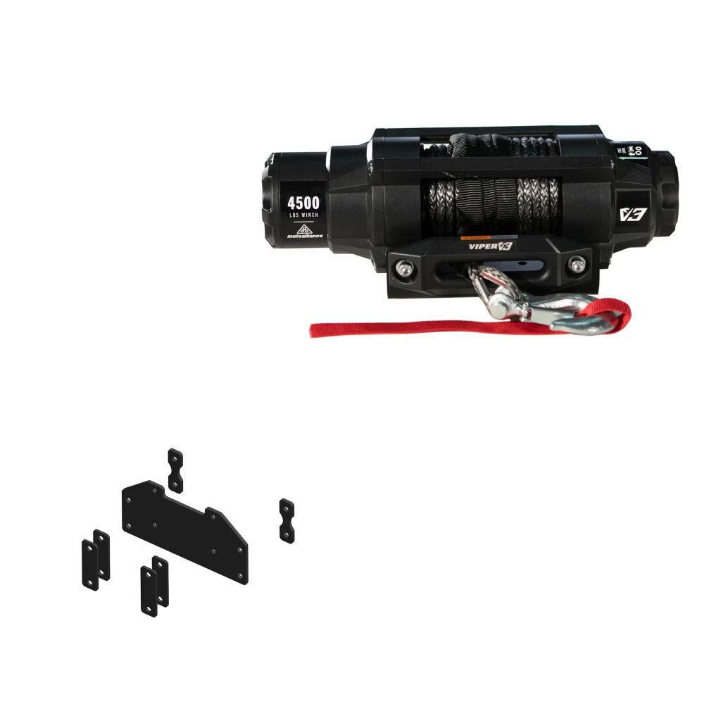 Viper 4500lbs V3 Winch Black Rope With Mount For CF Moto CFORCE 400 2012-2021