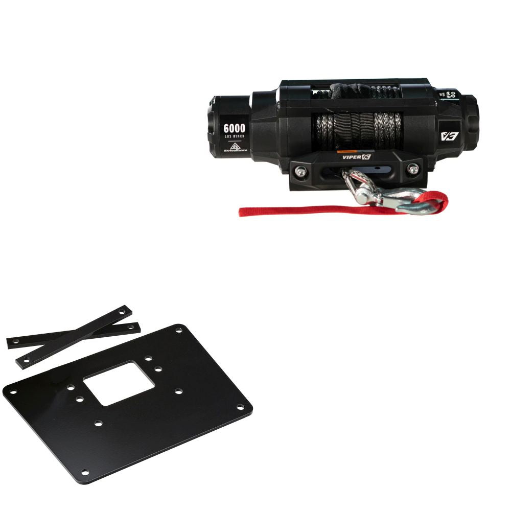 Viper 6000lbs V3 Winch Black Rope With Mount For Arctic Cat Lynx 2000 Auto 4x4 2004