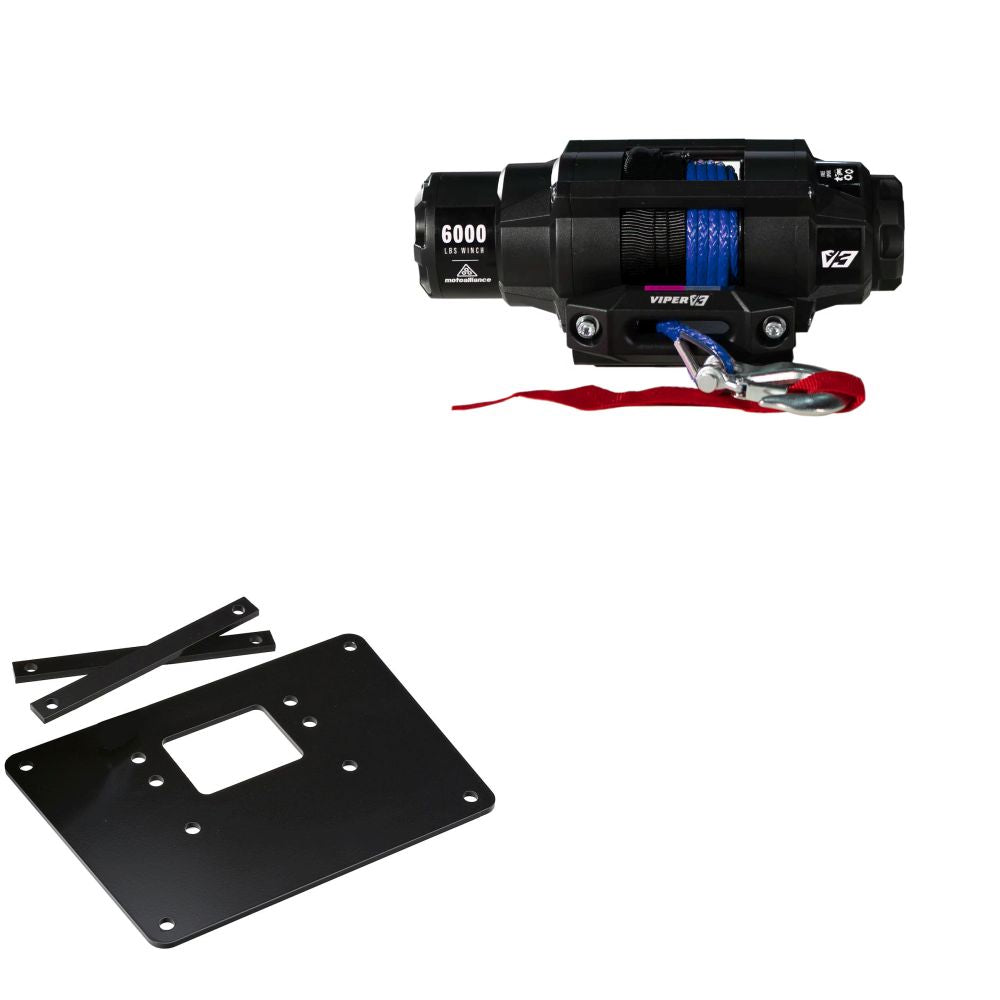 Viper 6000lbs V3 Winch Blue Rope With Mount For Arctic Cat 250 2002-2005