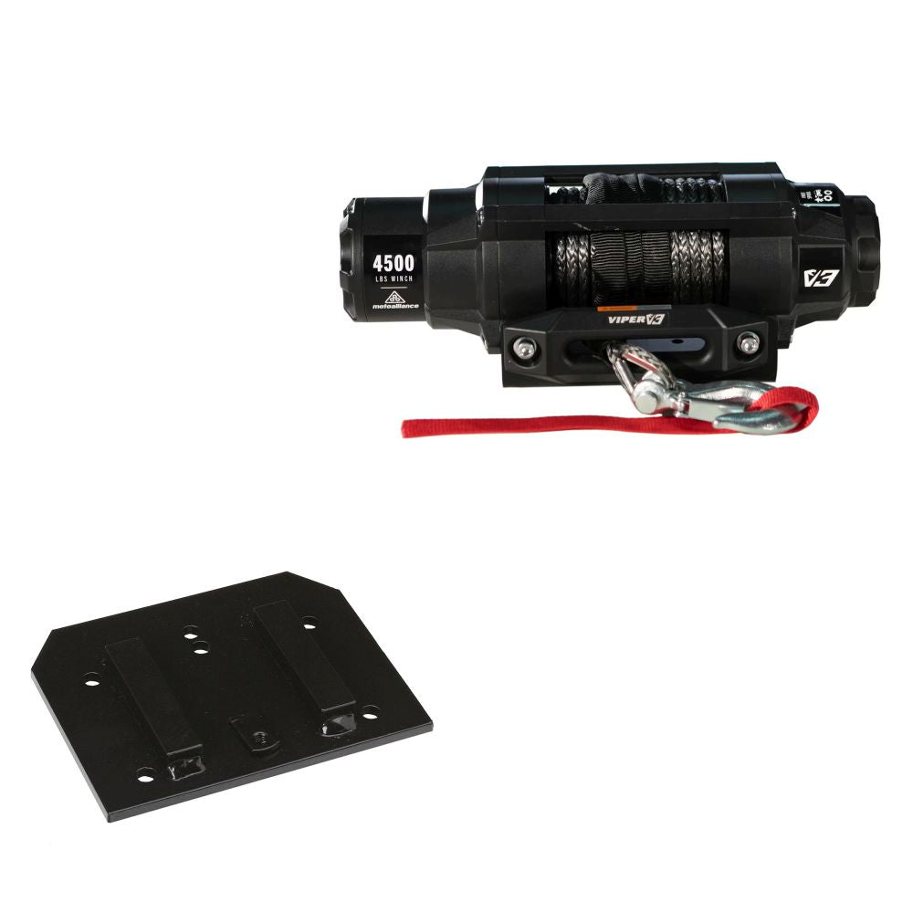 Viper 4500lbs V3 Winch Black Rope With Mount For Arctic Cat 400 2005-2008