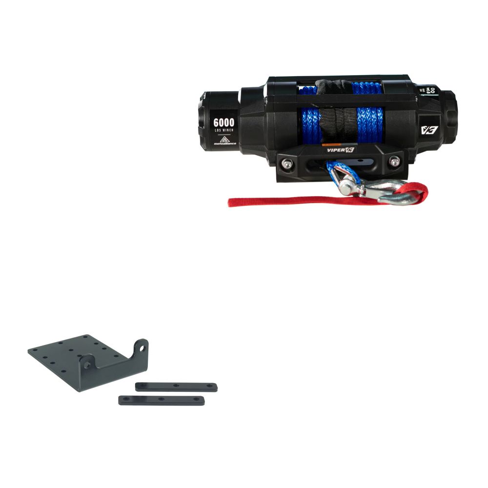 Viper 6000lbs V3 Winch Blue Rope With Mount For Kubota RTV1140 2009-2022